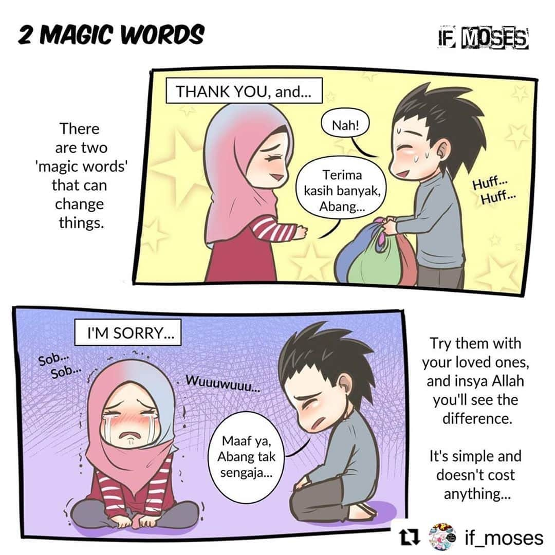 Koleksi Komik Malaysiaさんのインスタグラム写真 - (Koleksi Komik MalaysiaInstagram)「#Repost @if_moses with @make_repost ・・・ The key to a strong relationship always lay on the smallest things. Learn to appreciate more & be humble.   Applicable untuk semua. Anak-ibubapa, adik-beradik, kawan2, member2, housemates, semua lah. Bukan setakat suami-isteri. 😊   #mosesart #mosesartwork #paehdesign #1hari1komik #komikislam #komikdakwah #komikmuslimah #comic」10月5日 20時02分 - tokkmungg_exclusive