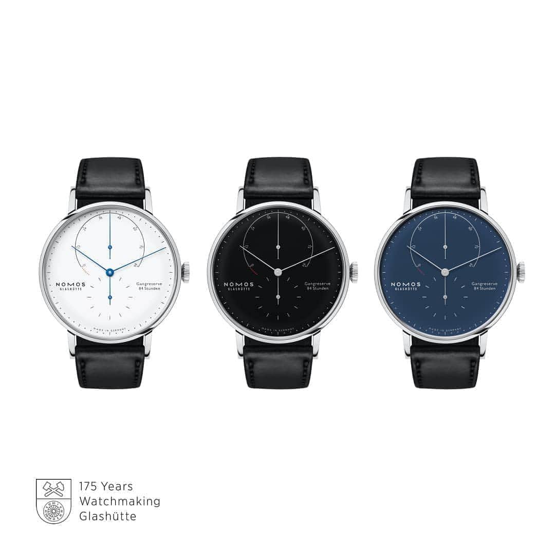 のインスタグラム：「Lambda—as you've never seen this haute horlogerie model before: In a stainless steel case for the very first time! See more of this exclusive and limited-edition trio at nomos-glashuette.com  #nomos #nomosglashuette #glashütte #lambda #nomoslambda #newwatch #watchmaking #175yearsglashuette #specialedition #handcraft #handmade #watchlove #madeingermany」