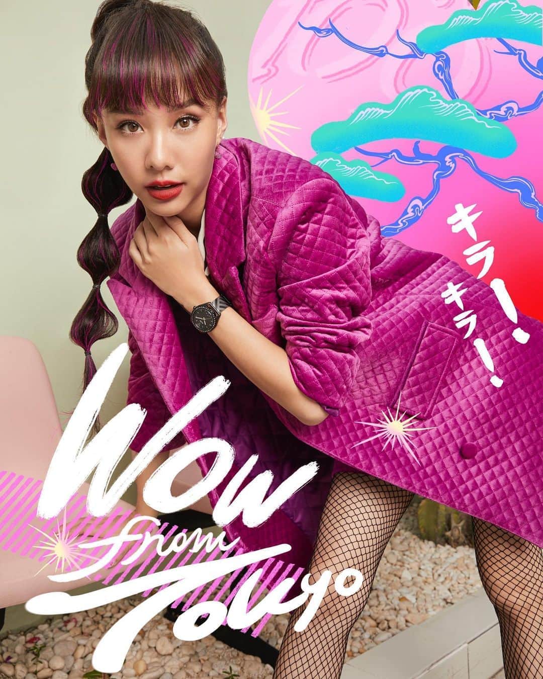 晴日のインスタグラム：「Artwork for ALBA x ToeyJarinporn Photographer : @armstr0ng  Illustration & typo : @jcchr  Client : alba_thailand」