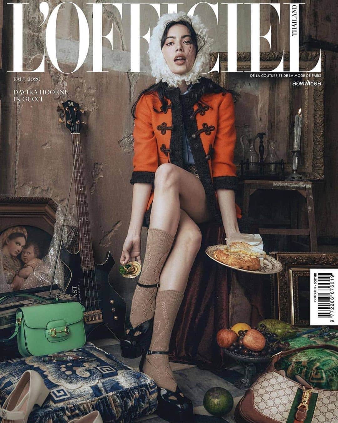 マイ・ダーウィカーのインスタグラム：「🖤 @lofficielthailand #LOfficielThailand  #Davikah #Gucci」