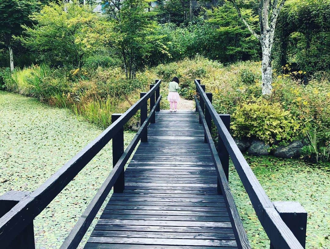 犬山紙子さんのインスタグラム写真 - (犬山紙子Instagram)「レイクガーデン好きすぎて住みたい 子どもも探検気分で自然とたくさん触れ合えて 赤トンボやバッタや蝶も 一番最初の写真はドングリを見せてます🐿 #いぬチャゲ」10月5日 21時59分 - inuyamakamiko