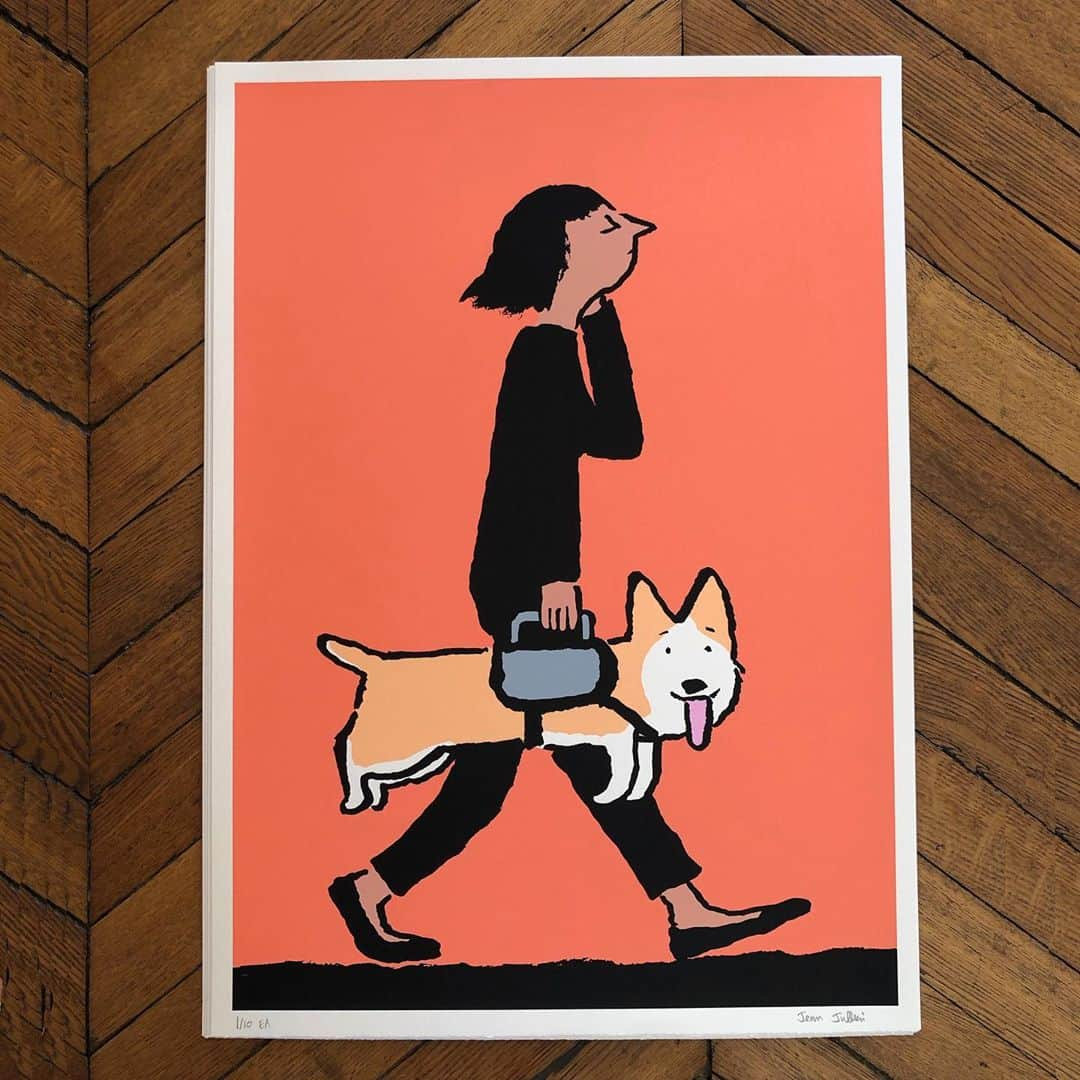 Jean Jullienさんのインスタグラム写真 - (Jean JullienInstagram)「This signed doggy bag screenprint is up for sale at @we_give_collab , in support of @lamaisondesfemmes93 in a wonderful auction gathering some fantastic people, go check it out! Bidding ends tomorrow 7pm CET I’m also donating one faceplate done with @case_studyo (they’re sold out, so i’m giving one of mine!) and a handpainted @nounou_official tshirt).」10月5日 23時31分 - jean_jullien