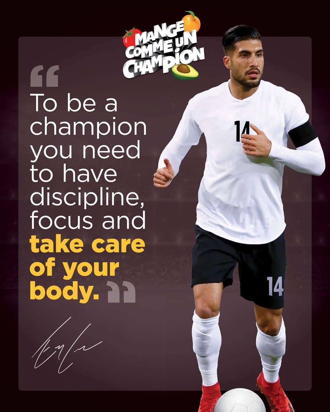 エムレ・カンのインスタグラム：「One of the secrets to success is to eat healthily. Find my favourite recipe in the #MangeCommeUnChampion collector's album and download the application so you won't miss any secrets! #Football #HealthyFood #Recette #ActForFood #MangerSain」