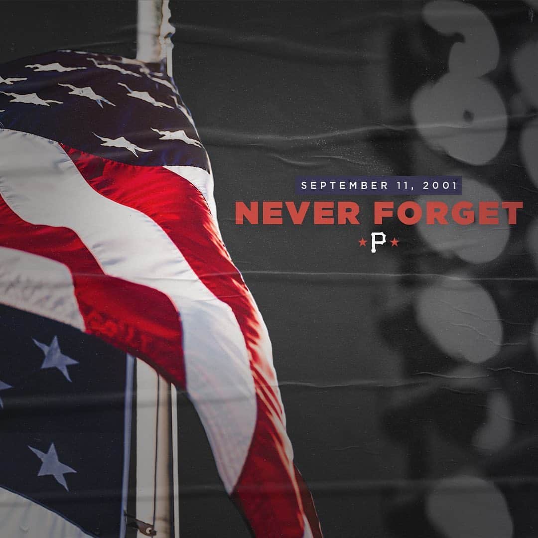 ピッツバーグ・パイレーツのインスタグラム：「We will #NeverForget. 🇺🇸」