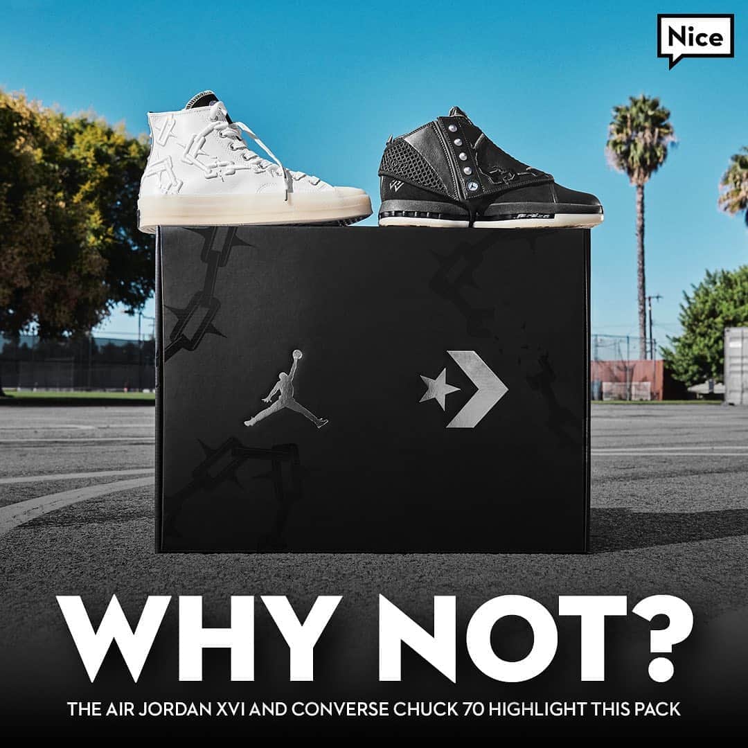 Nice Kicksさんのインスタグラム写真 - (Nice KicksInstagram)「Russell Westbrook’s two favorite silhouettes - the #AirJordan16 and #ConverseChuck70 - release in this #WhyNot pack on 10/2.」9月12日 1時07分 - nicekicks