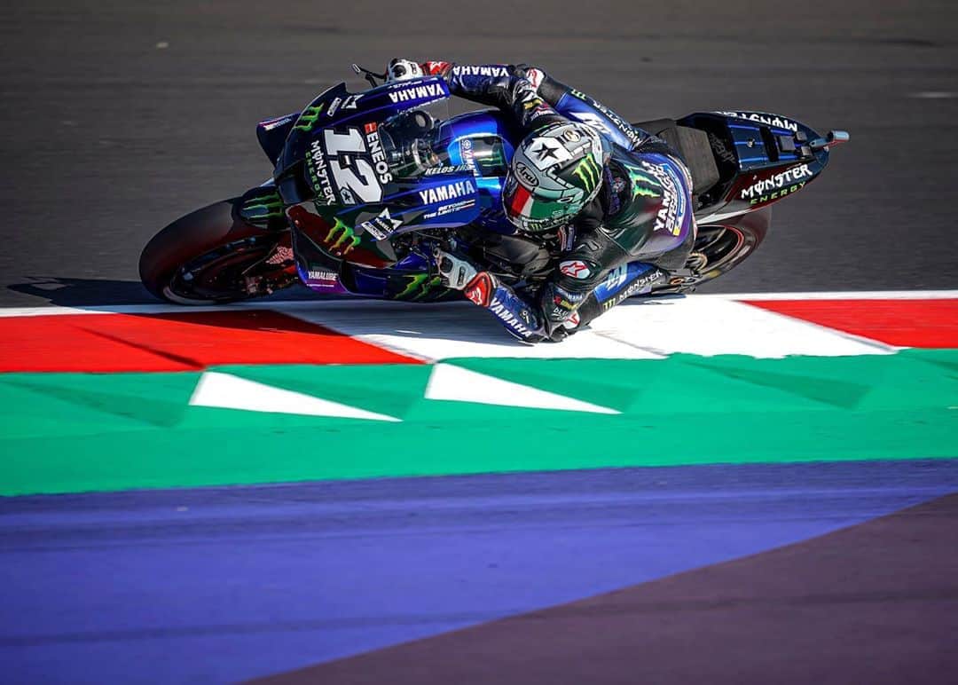 のインスタグラム：「💬 @maverick12official, #SanMarinoGP Combined FP1 + FP2 Results - P2:  "The feelings were fantastic! In FP1 I did an amazing lap, and in FP2 I was focusing on the race rhythm. My rhythm is really good. I was able to set a very fast lap time at the end of the long run. I think we can do a good job here in Misano."  #MonsterYamaha  #MotoGP」
