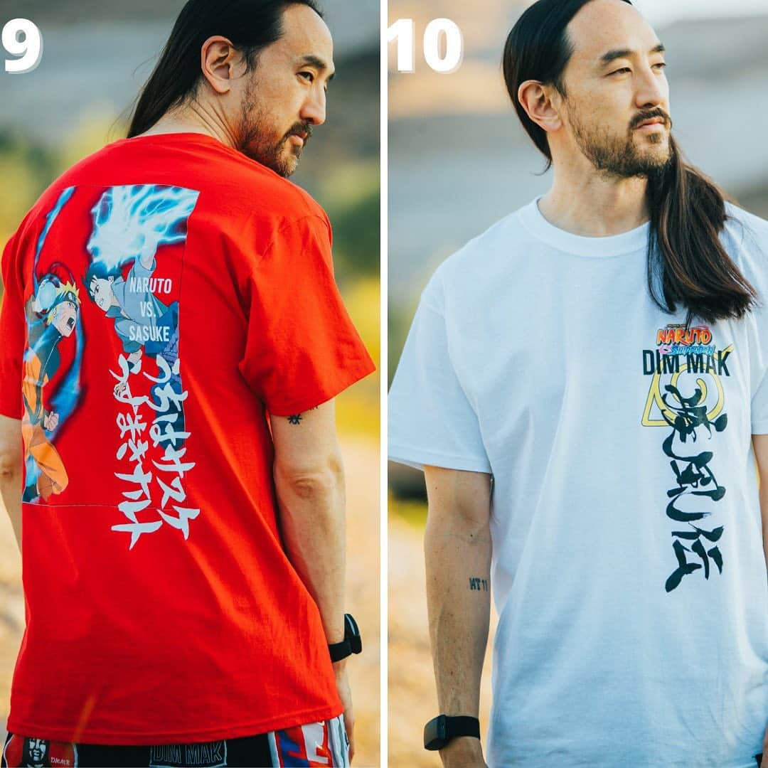 スティーヴ・アオキさんのインスタグラム写真 - (スティーヴ・アオキInstagram)「Believe it!! We did a #Naruto x @dimmakcollection collab. What number is your fav? 1,2,3,4,5,6,7,8,9,10???? These will ALL be sold out. If u want it buy ur fav NOW! #naruto20th」9月12日 6時41分 - steveaoki