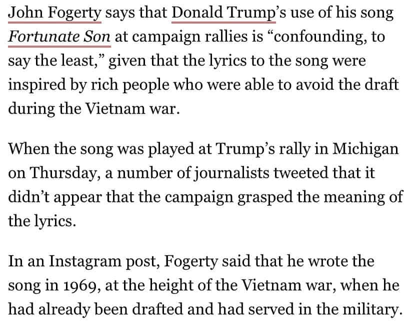 ジョン・ロス・ボウイさんのインスタグラム写真 - (ジョン・ロス・ボウイInstagram)「Courtesy @deadline. Every presidential election of my lifetime has gone like this - Republican tries to use a cool song. Cool Artist says “fuck no, you get Ted Nugent and that’s it.” Google Reagan trying to coopt Springsteen circa 1984. ‘Twas ever thus.」9月12日 7時16分 - johnrossbowie