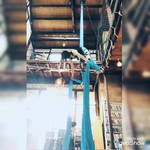 のインスタグラム：「#aqk #aerialsilk #空中族 #筋肉女子 #小倉ネコ」