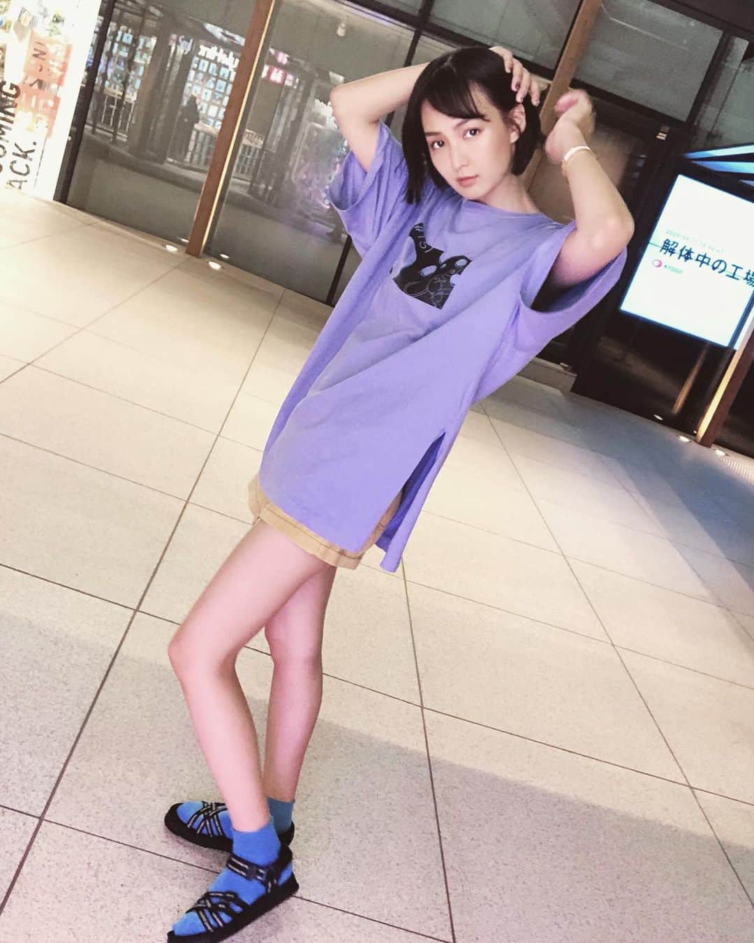 道江幸子さんのインスタグラム写真 - (道江幸子Instagram)「☺︎﻿ ﻿ ﻿ ﻿ ﻿ ﻿ ﻿ #ウィズ原宿 #gu #スナップ写真 #だぼだぼコーデ　#ショートカット #ショートカット女子 #fashion #coolgirl #model」9月12日 15時25分 - sachiko_michie