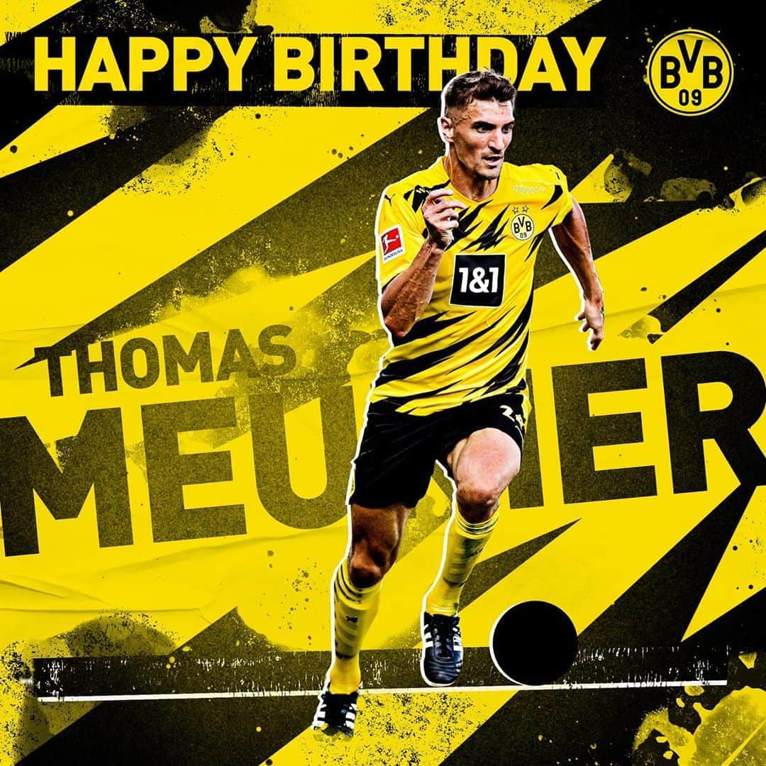 ボルシア・ドルトムントさんのインスタグラム写真 - (ボルシア・ドルトムントInstagram)「🥳 Alles Gute zum ersten Geburtstag in Schwarzgelb, @thomas12meunier! 🖤💛 #happybirthday」9月12日 16時11分 - bvb09