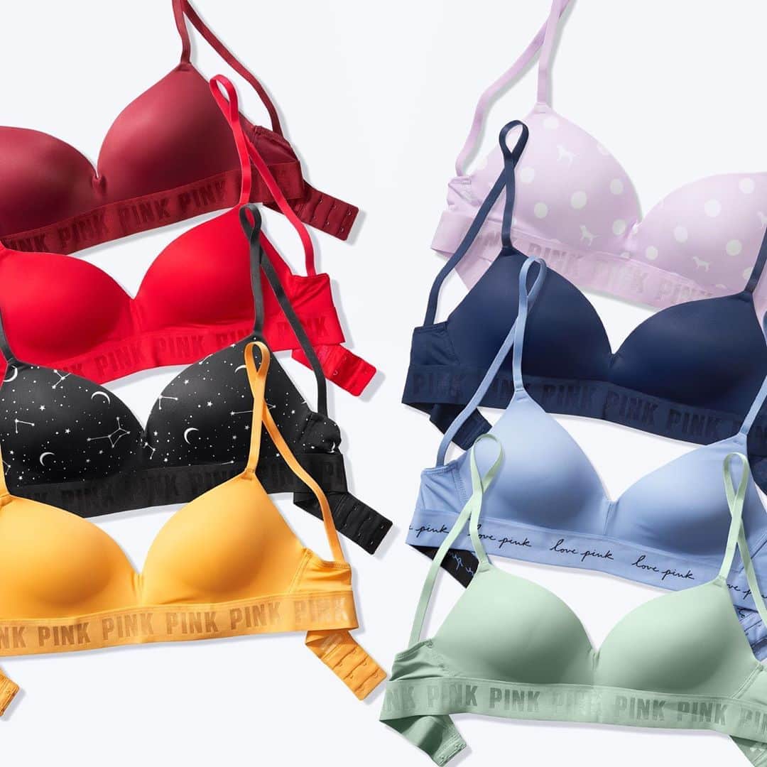 Victoria's Secret PINKさんのインスタグラム写真 - (Victoria's Secret PINKInstagram)「Wear Everywhere Wireless Push-Up Bras are back in new colors and we want ‘em all, hbu?🤩」9月13日 2時03分 - vspink