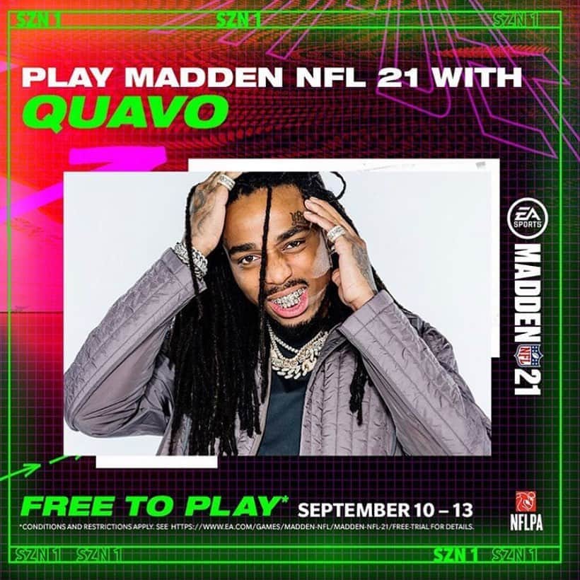 Migosさんのインスタグラム写真 - (MigosInstagram)「Madden21 is free to play this weekend and @quavohuncho is picking a fan to play against today at 4pm EST. Leave your gamer tag below in his comments. @eamaddennfl」9月13日 2時30分 - migos