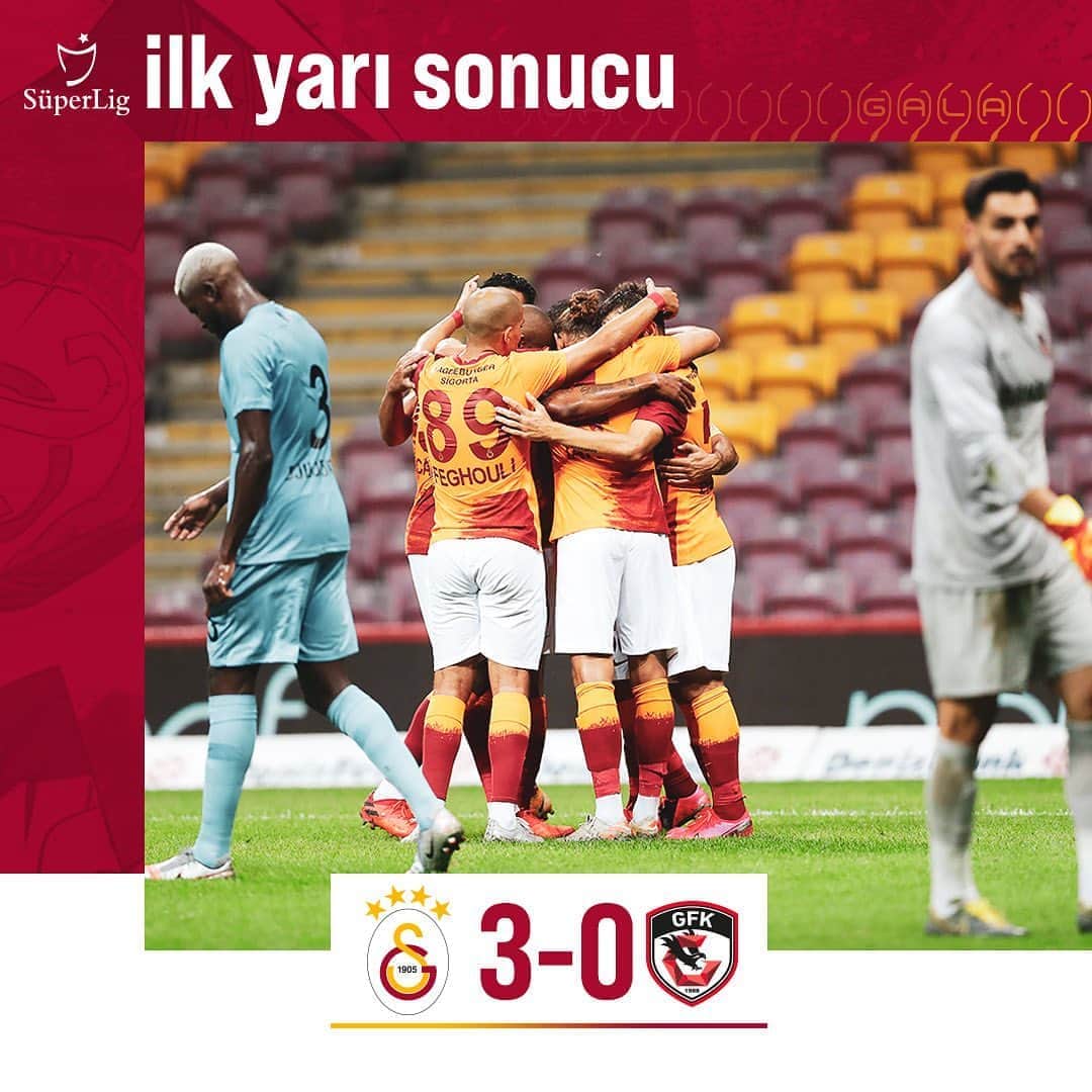 ガラタサライSKさんのインスタグラム写真 - (ガラタサライSKInstagram)「İlk Yarı Sonucu: #Galatasaray 3 - 0 Gaziantep FK #GSvGFK」9月13日 2時48分 - galatasaray