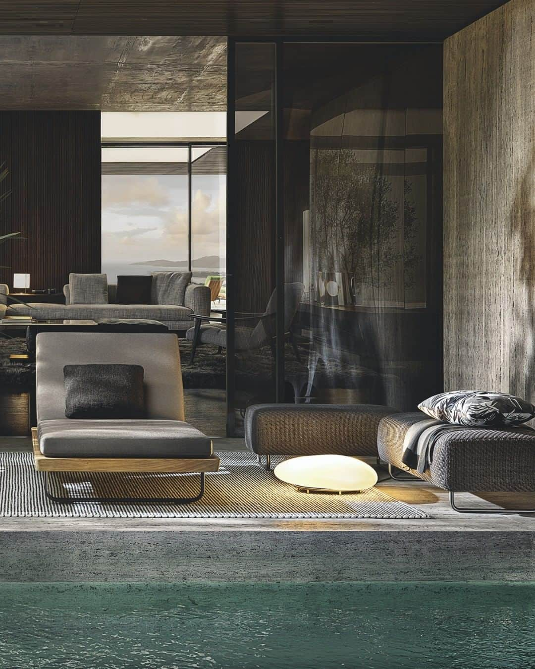 Minotti Londonさんのインスタグラム写真 - (Minotti LondonInstagram)「Enjoy poolside relaxation with the Sunray daybed by @rodolfodordoni, characterised by the exquisite solid teak structure hosting the mattress-like cushioning and reclining backrest.  Discover Sunray via the link in our bio.  #minotti #minottilondon #furniture #furnituredesign #luxurylifestyle #luxury #luxuryhomes #luxurydesign #minotti2020collection #interiordesign #interiordesigner #interiors」9月12日 19時34分 - minottilondon