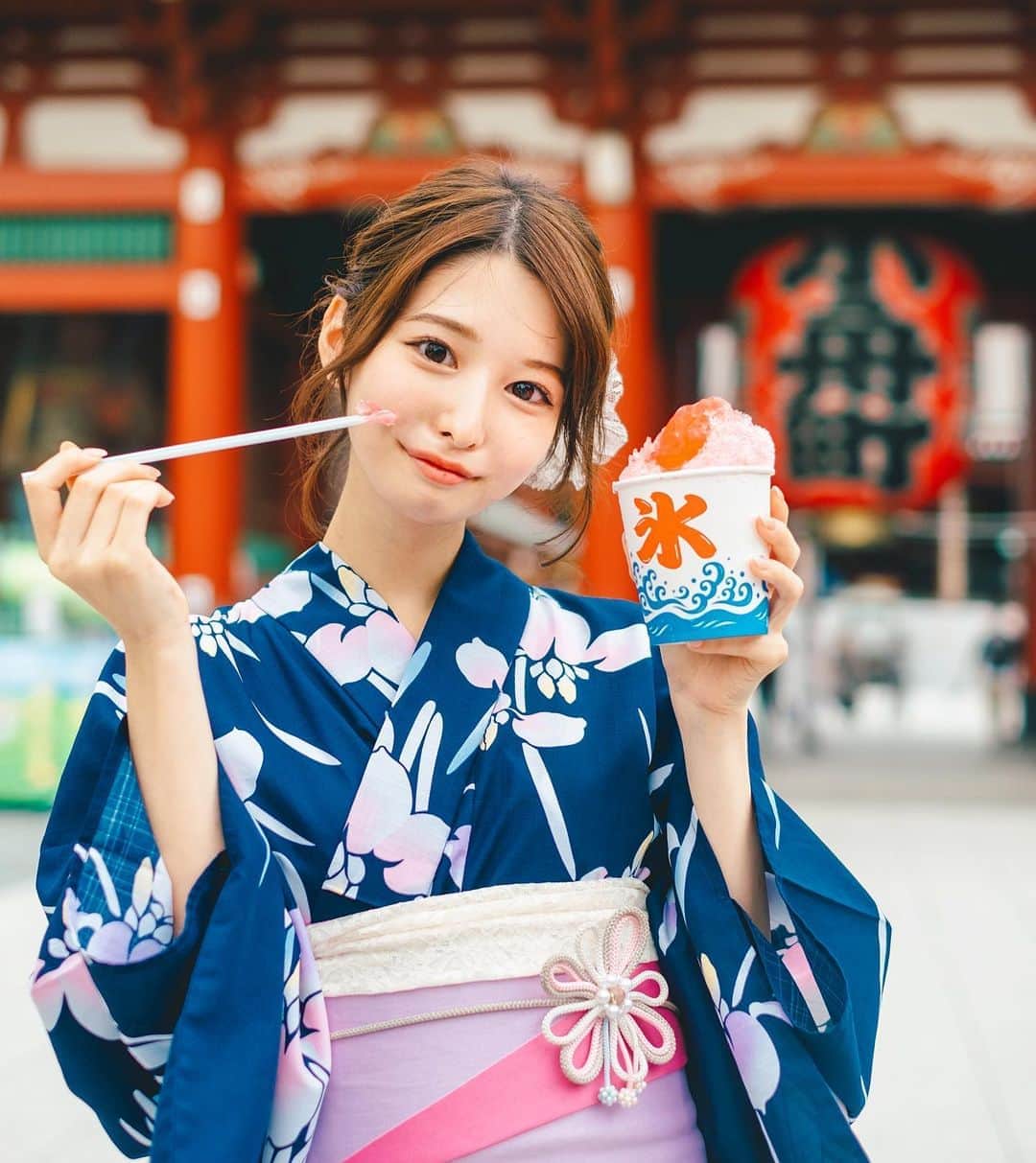伊藤朱里のインスタグラム：「今日からミクチャのイベント第三弾が始まりました！ 個人戦で心細いですが私の出来る範囲で頑張ります😊  日程は後々ツイートします☀️  #梨花和服#浅草#浅草着物レンタル」