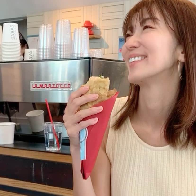 大河内奈々子のインスタグラム：「クレープも美味しくて 話も楽しくて みんなに会えた事が嬉しくて 笑顔が溢れました😊  幸せってこんな事ですよね🧡  @yoyosi1122 @yuco_yoga @kyoko613 @shoco_co @shiroko45 @and_karent  幸せな時間をありがとう🧡  #笑顔が一番 #楽しい時間 #大事な時間  #smile #friends」