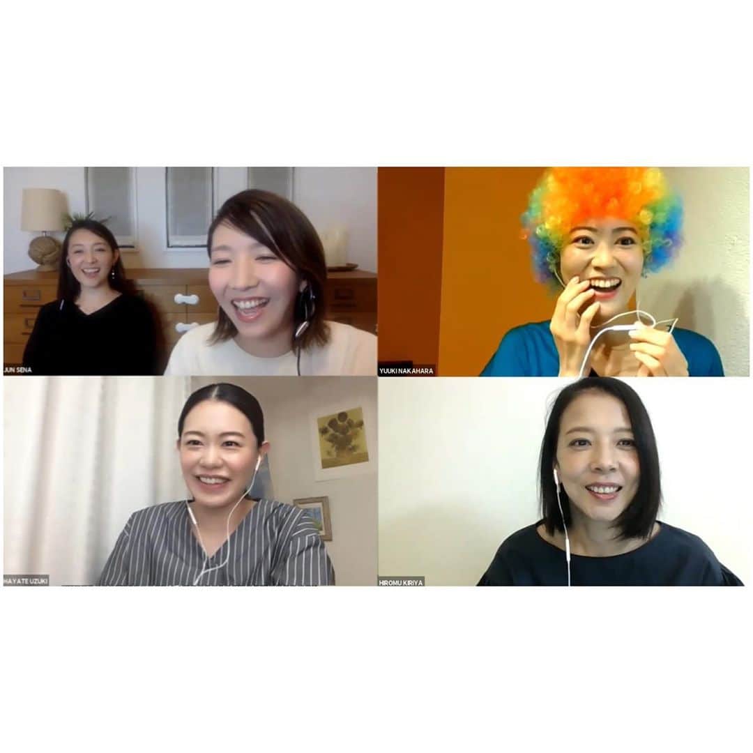煌月爽矢さんのインスタグラム写真 - (煌月爽矢Instagram)「.﻿ .﻿ 先日、あさこさんのリモートお茶会に再び参加させて頂きました♡﻿ ﻿ ﻿ 2枚目の表情の理由、﻿ 一人だけ浮かれポンチキなアフロ姿の理由、﻿ 全てブログにしたためております( ⸝⸝⸝⁼̴́◡︎⁼̴̀⸝⸝⸝)﻿ ﻿ ﻿ とにもかくにも素晴らし過ぎる先輩方とお話出来て…私もココでの生活頑張ろう！と思えたひと時でした♡﻿ ﻿ #瀬奈じゅん　さん﻿ #いたずら含め本当〜に語り尽くせない魅力に溢れている方﻿ #霧矢大夢　さん﻿ #まさかのサプライズゲスト様#嬉しすぎました♡﻿ #彩乃かなみ　さん﻿ #全ての人から愛される天使…というか女神様﻿ #宇月颯　さん﻿ #安定の仲良しとしさん#19歳の頃からお世話になりっぱなし﻿ ﻿ #素晴らしい時間に感謝です」9月12日 20時45分 - nakahara.yuuki