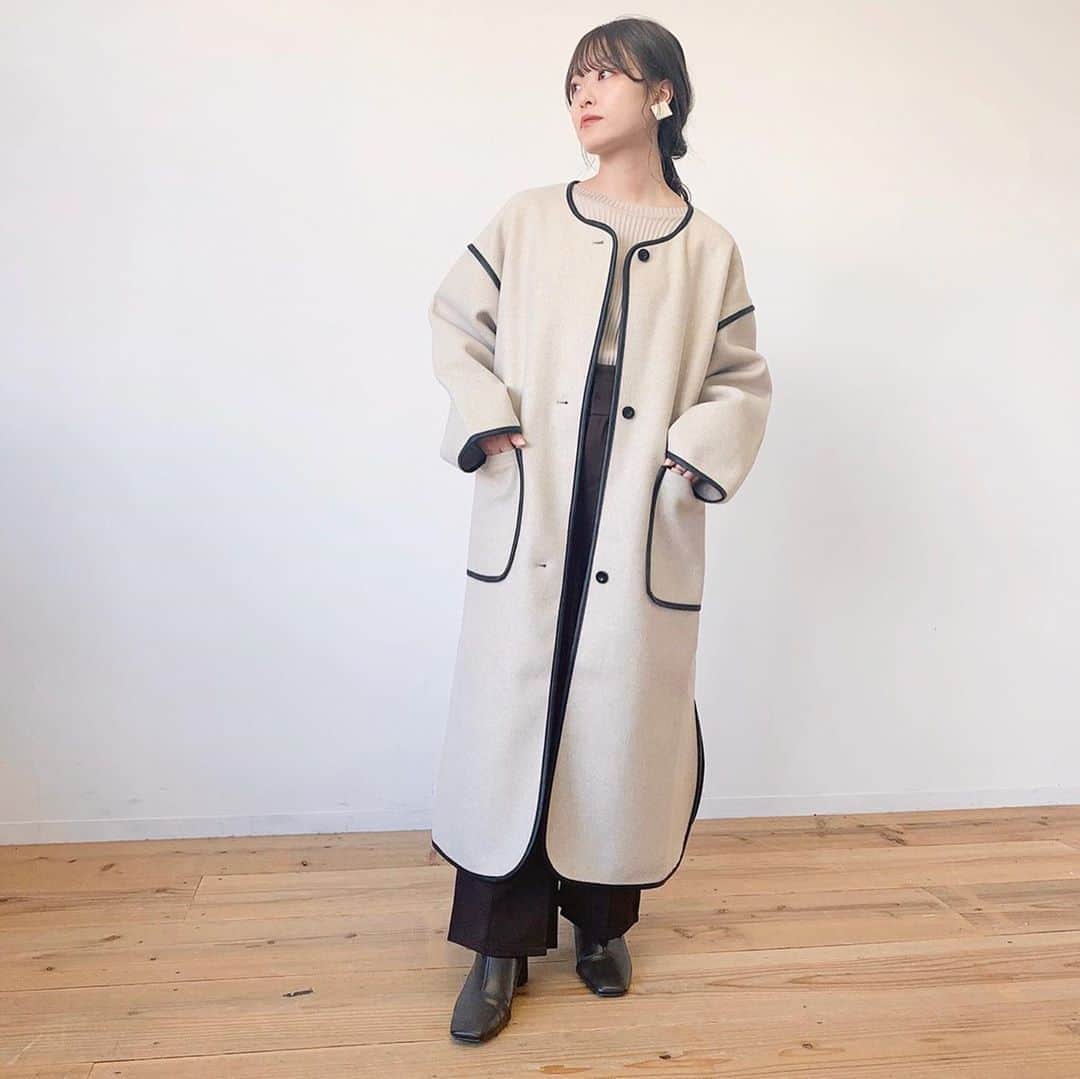 Vannie Officialのインスタグラム：「⠀ 明日13日0時〜 予約発売START♡ ⠀ ⠀ 旬ライクなパイピングロングコート✓﻿ 5,900+tax ⠀ ⠀ ⠀ 1枚目:155cm 2枚目:149cm 3枚目169cm ⠀ ⠀ ⠀ #vannie_u#ヴァニーユー #ZOZOでしか買えない⠀⠀ お問い合わせはコメントまたはDMまでご連絡ください‪‪☺︎‬」