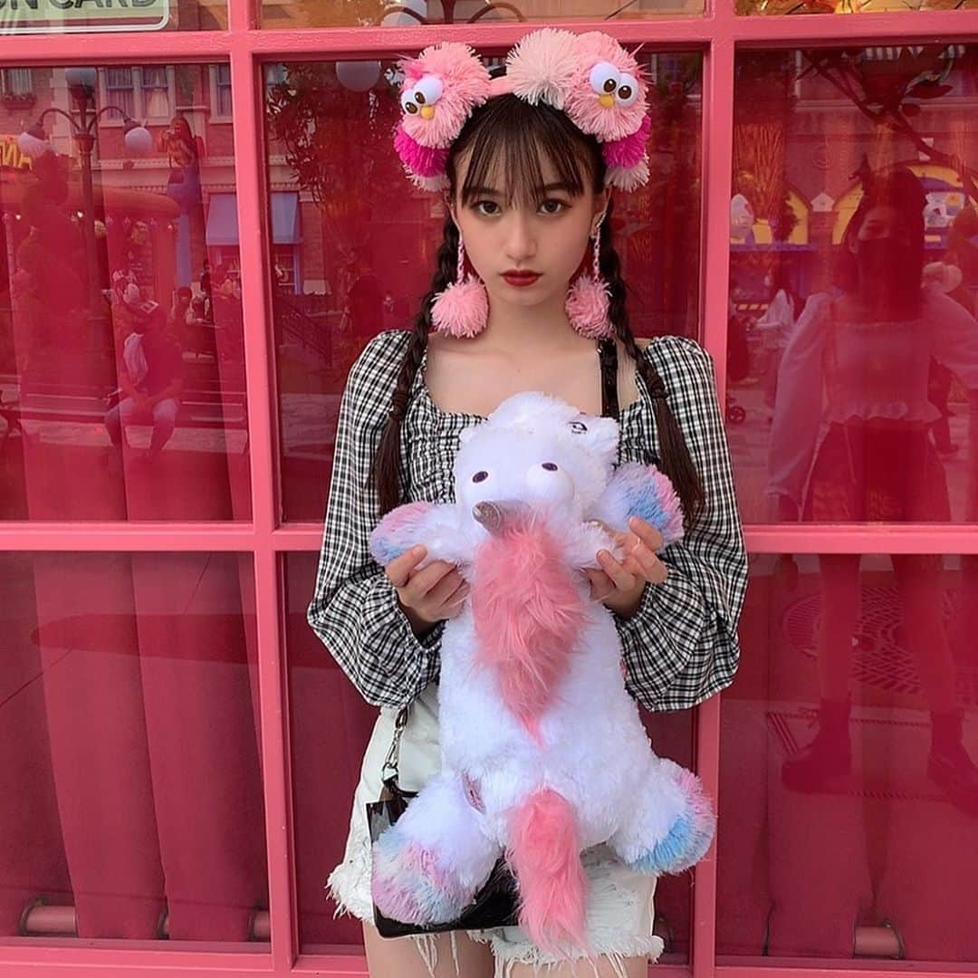 坂本瑞帆さんのインスタグラム写真 - (坂本瑞帆Instagram)「🎀💕💓💗 #usj#usjcode#pink#code#もっぴー#unicorn#チェック柄#white#pants#bag#nananana#likeforlikes#like4likes#likeforfollow」9月12日 20時46分 - s.mizuho_0125