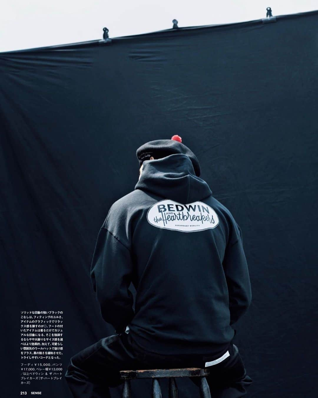 ベドウィンさんのインスタグラム写真 - (ベドウィンInstagram)「Preview of October issue @sense_magazine Bedwin & The Heartbreakers special.   Our BERET "BRET" & L/S PULLOVER HOODED SWEAT "DAVID" has been caught in shot. Swipe left to see product details.  Photography: TAKAY Styling: TSUYOSHI NOGUCHI Hair: KENSHIN (EPO LABO)  @bedwin_official  @sense_magazine  #bedwinandtheheartbreakers」9月12日 21時52分 - bedwin_official