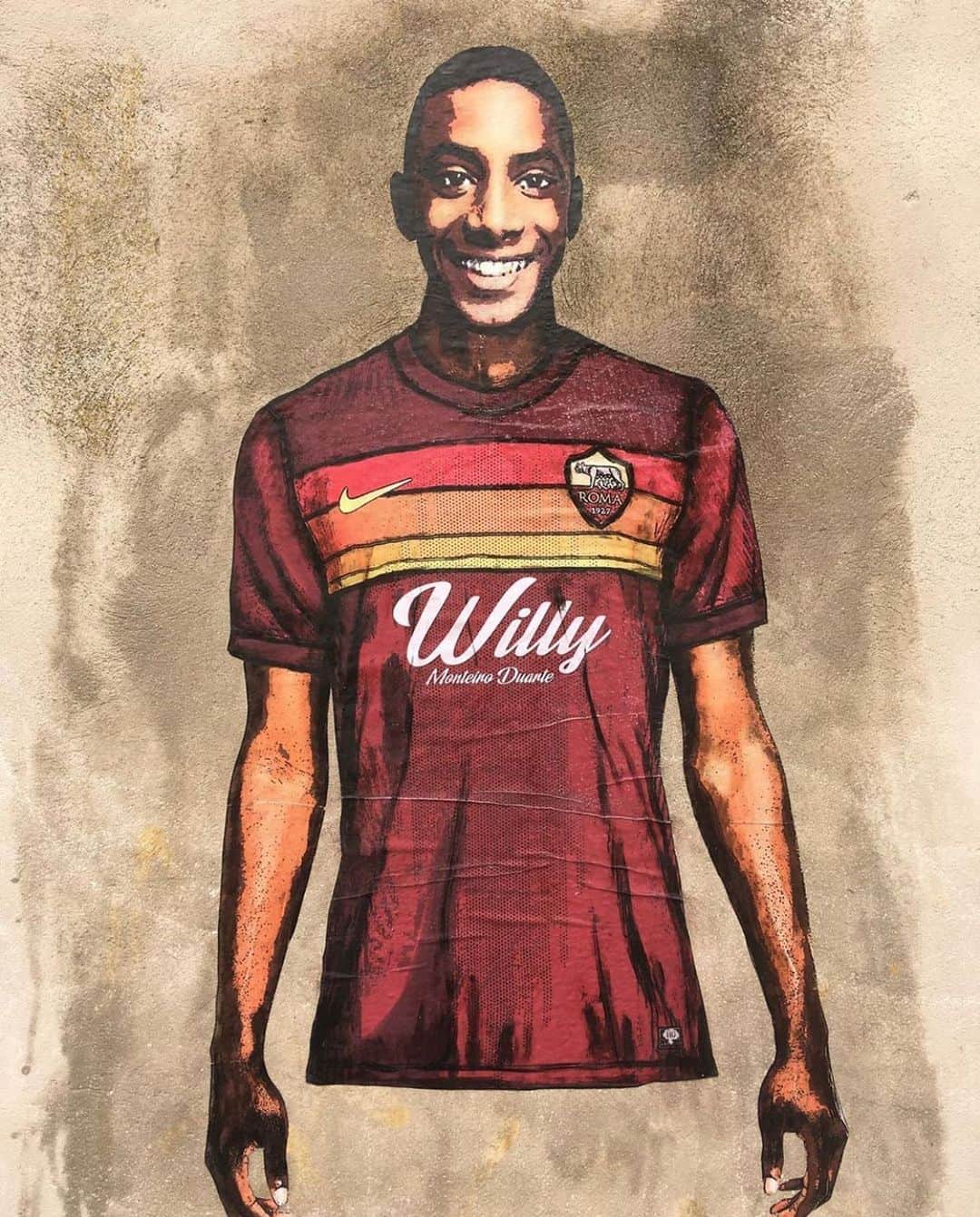 ASローマさんのインスタグラム写真 - (ASローマInstagram)「Ciao Willy ❤️⁣ ⁣ Street art by @harrygrebdesign」9月12日 22時21分 - officialasroma