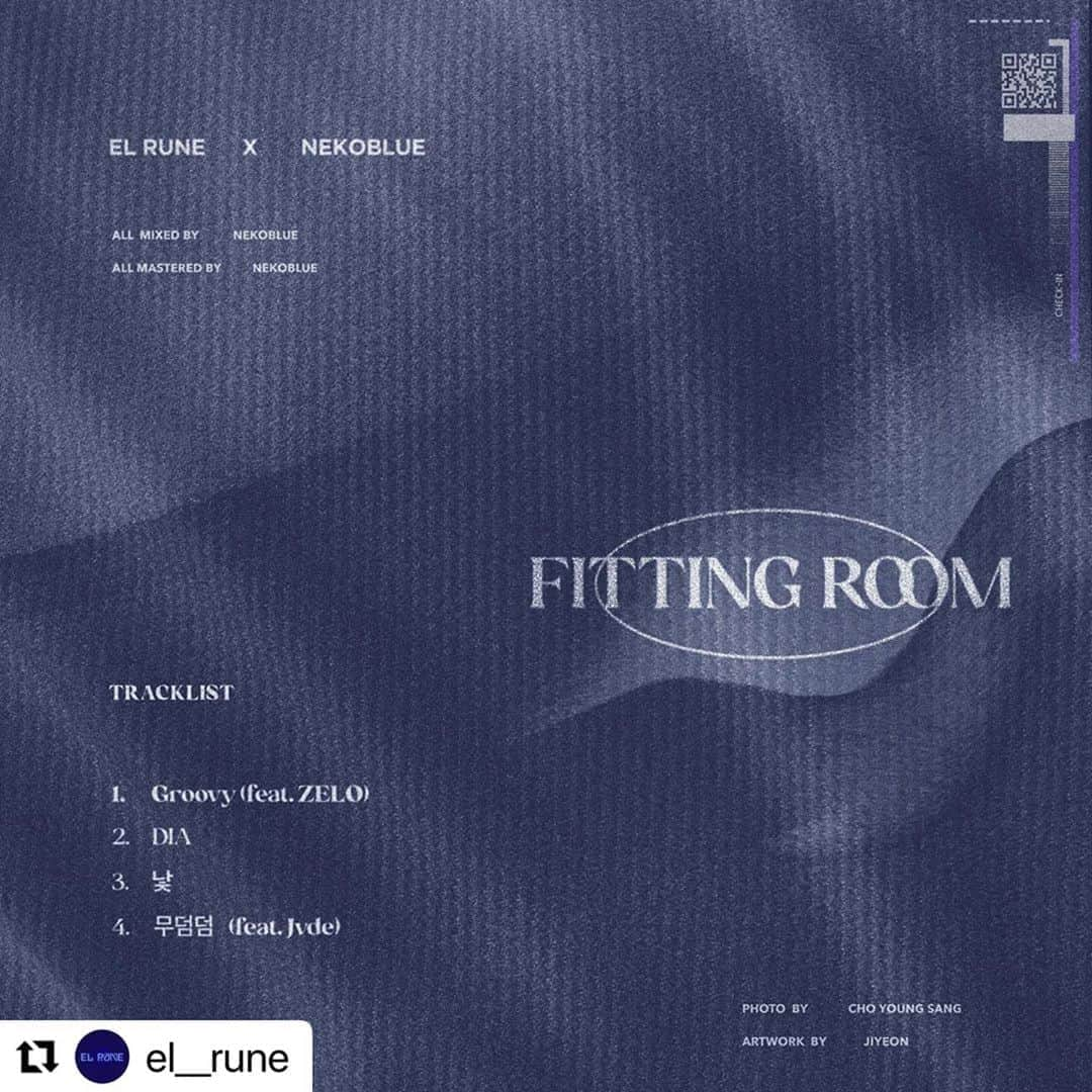 ZELO さんのインスタグラム写真 - (ZELO Instagram)「‘1번’ 트랙 피쳐링 참여했습니다🤍🦏  <tracklist>  1. Groovy (feat. @byzelo) 2. DIA  3. 낯 4. 무덤덤 (feat. @jvdemilez)  #ELRune #NEKOBLUE #FITTINGROOM」9月12日 23時09分 - byzelo