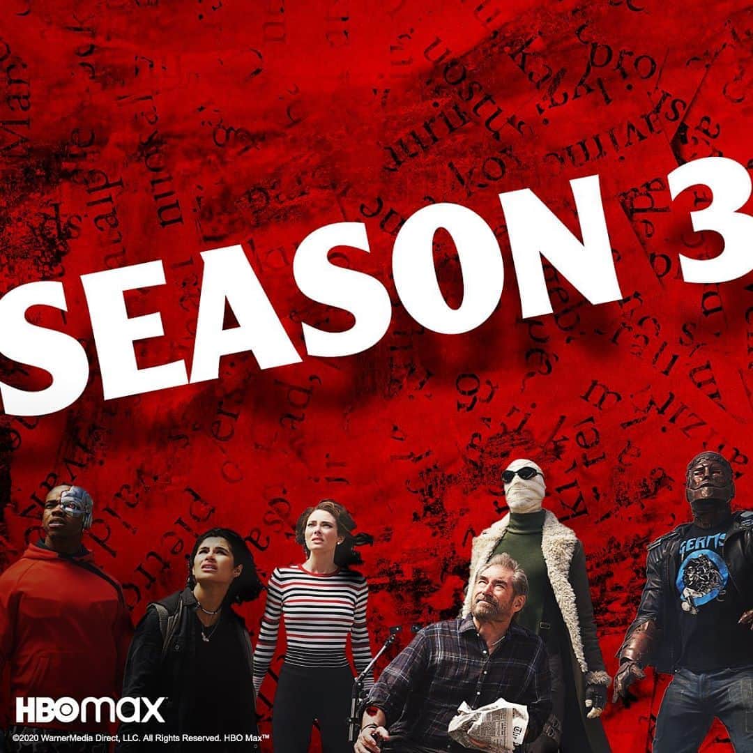 マット・ボマーのインスタグラム：「@dcdoompatrol has officially been picked up for season 3 on @hbomax . Congratulations to Jeremy Carver and the brilliant writers, and thank you to all the incredible fans for making this happen!」