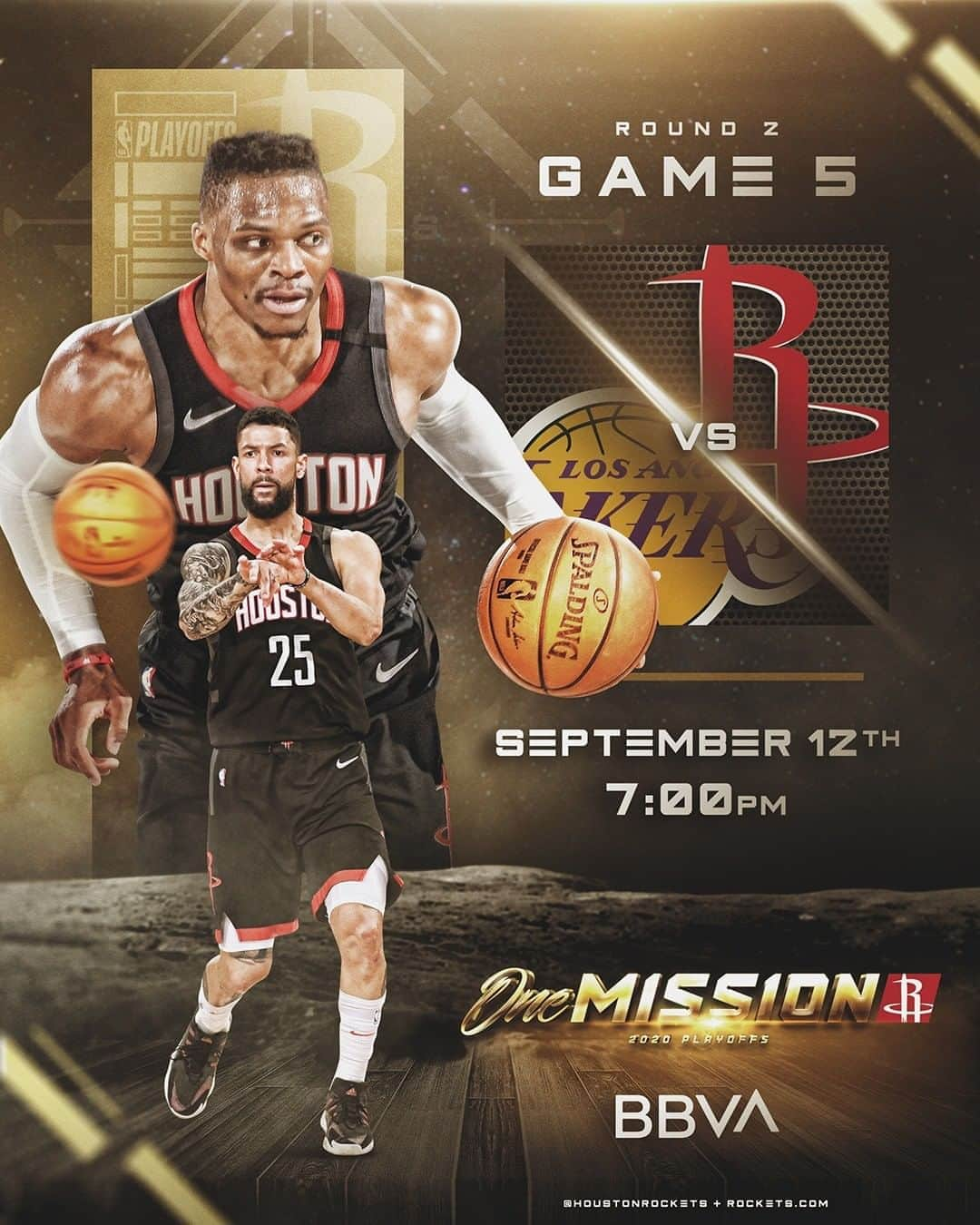 ヒューストン・ロケッツさんのインスタグラム写真 - (ヒューストン・ロケッツInstagram)「Round 2 l Game 5  ⏰ 7PM 📺 @nbaonespn 📻 @sportstalk790 📲 Rockets.com/Mobile-App  #OneMission l @bbva_usa Bank」9月13日 5時00分 - houstonrockets