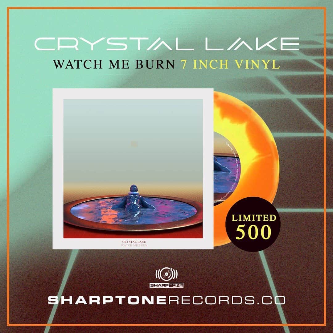 Crystal Lakeのインスタグラム：「Watch Me Burn 7 Inch Vinyl. @sharptonerecs  Link In Bio.」