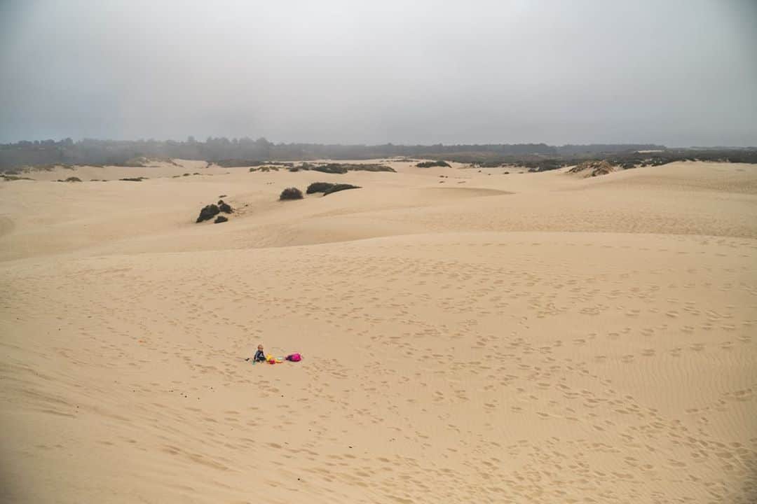 エミリー・デ・レイヴィンさんのインスタグラム写真 - (エミリー・デ・レイヴィンInstagram)「These sand dunes were INCREDIBLE. Sooo velvety soft! We played all day and hiked an hour accross them to the ocean! Never been in dunes like this before! 🌊 #makingitupasigo  📷: @eb.photogeography」9月13日 6時06分 - emiliede_ravin