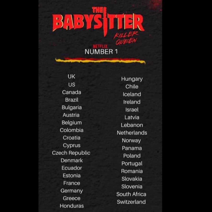 King Bachさんのインスタグラム写真 - (King BachInstagram)「The Babysitter: Killer Queen is number 1 in over 35 Countries in ONE day🔥🔥🔥 Damnnnnn」9月13日 6時15分 - kingbach