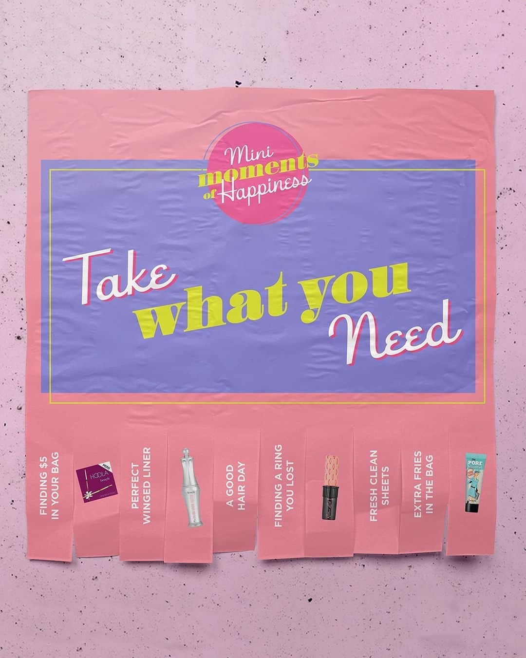 Benefit Cosmeticsさんのインスタグラム写真 - (Benefit CosmeticsInstagram)「Take what you NEED! 🌈 Comment below with what some of YOUR mini moments of happiness look like! #benefit」9月13日 8時50分 - benefitcosmetics