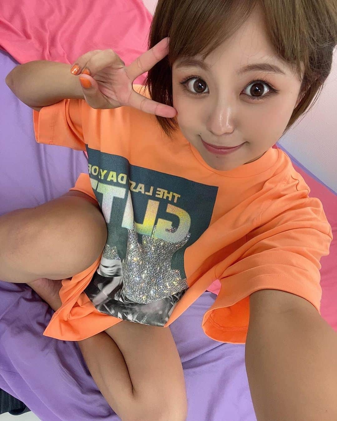 のインスタグラム：「撮影会あれがとぅーーーー🧡 みんなの愛があたしのぱわーーー💪 #ヤミツキ団 #area66 #撮影会 #ありがとう #thankyou #love #愛しかない #大好き #kiss #chu」