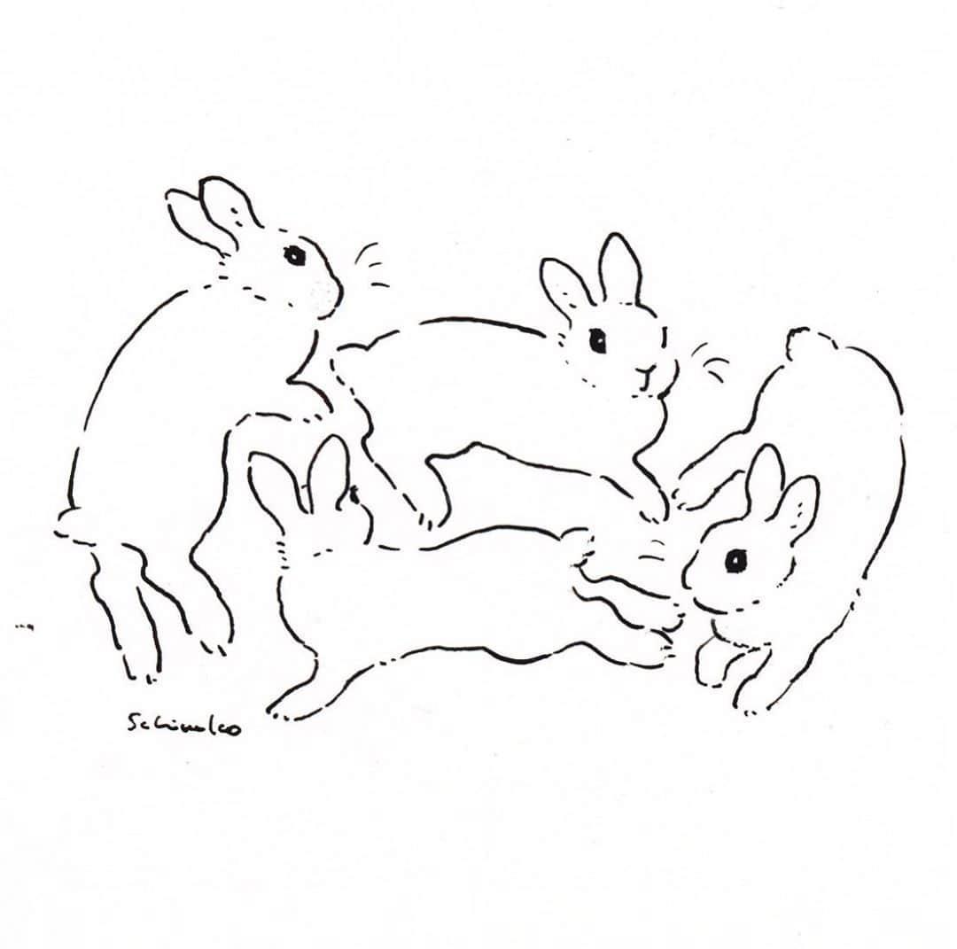 森山標子(しなこ)/Schinakoさんのインスタグラム写真 - (森山標子(しなこ)/SchinakoInstagram)「practice for improvising 即興の練習✒︎ * #illustration#art#drawing#design#acrylicpaint#アクリル絵の具#rabbit#bunny#うさぎ」9月13日 20時58分 - schinako
