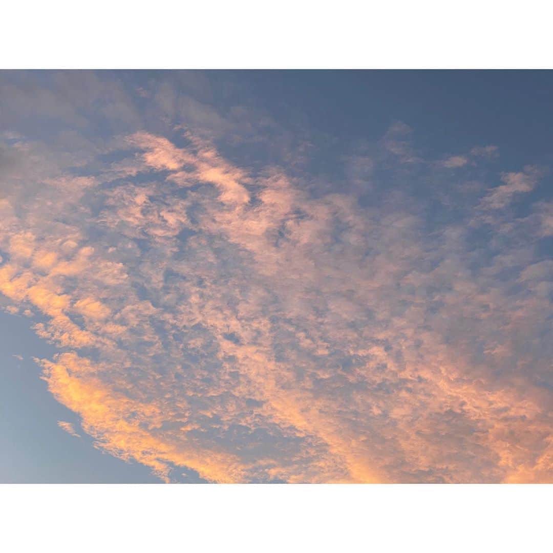 吉竹史さんのインスタグラム写真 - (吉竹史Instagram)「空が美しい季節🍁  一年で一番秋の空が好きです。  他の季節に比べて、空が高く広く感じるんですが、雲の位置？☁️  岡山の夕日は、桃みたいな色をしていて、おぉ✨っと、勝手に盛り上がりました。  じゃあ地元福岡だと、明太子みたいな真っ赤なのか？って話。笑  #んなこたぁない  #秋空　#今日の空　#nofilter」9月13日 21時38分 - fumi_yoshitake