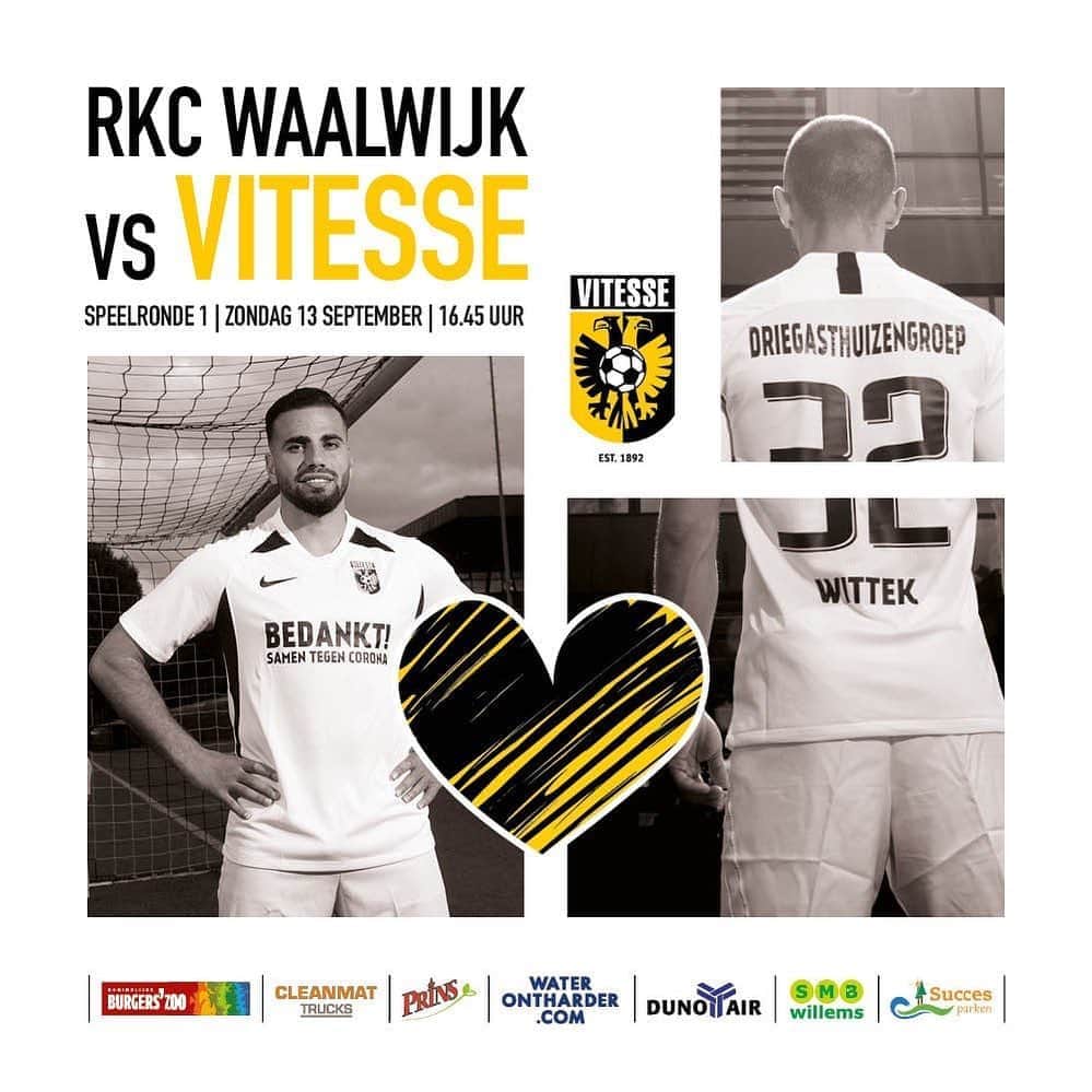 フィテッセさんのインスタグラム写真 - (フィテッセInstagram)「MATCHDAY⠀ ⠀ Eindelijk mogen we weer 💛🖤⠀ ⠀ #Vitesse #rkcvit」9月13日 15時56分 - mijnvitesse