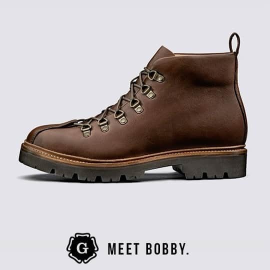 のインスタグラム：「Bobby is a hiker boot with cross over speeding lacing and otherwise minimal detailing. He has a padded ankle  for comfort and is made from smooth black and brown calf leather with a natural finish. This season, we've moved Bobby onto our chunky but lightweight Commando sole. #newseason #newin #grensonbobby #hikerboots #commandosole #mensstyle #menswear #winterboots #thegoodshoe」