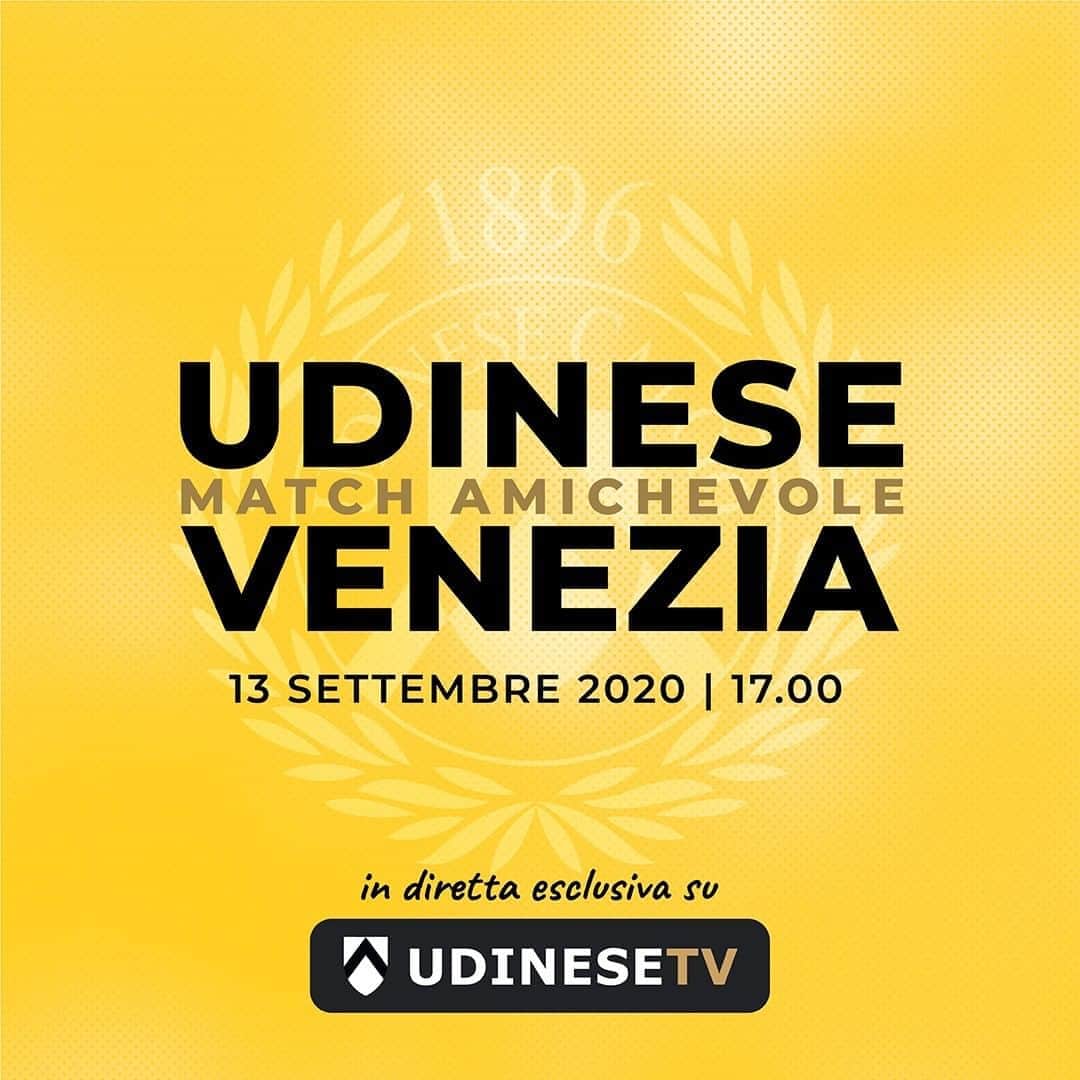 ウディネーゼ・カルチョさんのインスタグラム写真 - (ウディネーゼ・カルチョInstagram)「🤝 FRIENDLY MATCH 🆚 @veneziafc  🏟  Cordovado 📺 diretta esclusiva dalle 16:30 su @udinese_tv   #ForzaUdinese #AlèUdin #Amichevole #UdineseVenezia」9月13日 19時00分 - udinesecalcio