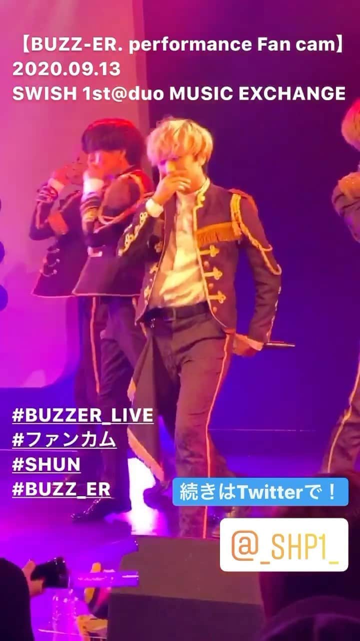 BUZZ-ER.のインスタグラム：「【BUZZ-ER. performance Fan cam】 2020.09.13 SWISH 1st@duo MUSIC EXCHANGE  SHUN #BUZZER_LIVE #ファンカム #SHUN #BUZZ_ER」