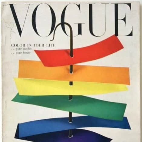 オーレリービダマンのインスタグラム：「Rainbow 🌈  Phot: Vogue cover by Irving Penn #inspiration」