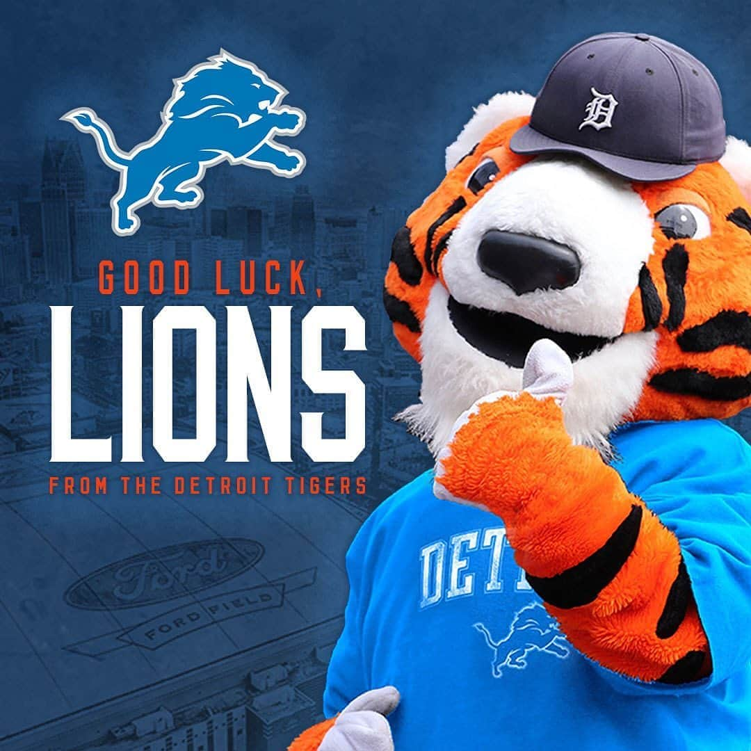 デトロイト・タイガースさんのインスタグラム写真 - (デトロイト・タイガースInstagram)「Good luck this season, @detroitlionsnfl! #DetroitRoots for you all season long.」9月13日 22時45分 - tigers