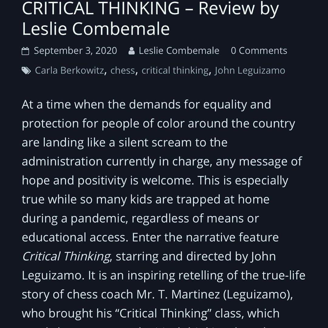 ジョン・レグイザモさんのインスタグラム写真 - (ジョン・レグイザモInstagram)「Another dope bombdiggity review!  Yes I’m flossing!  #criticalthinking the little movie that could!」9月14日 0時09分 - johnleguizamo