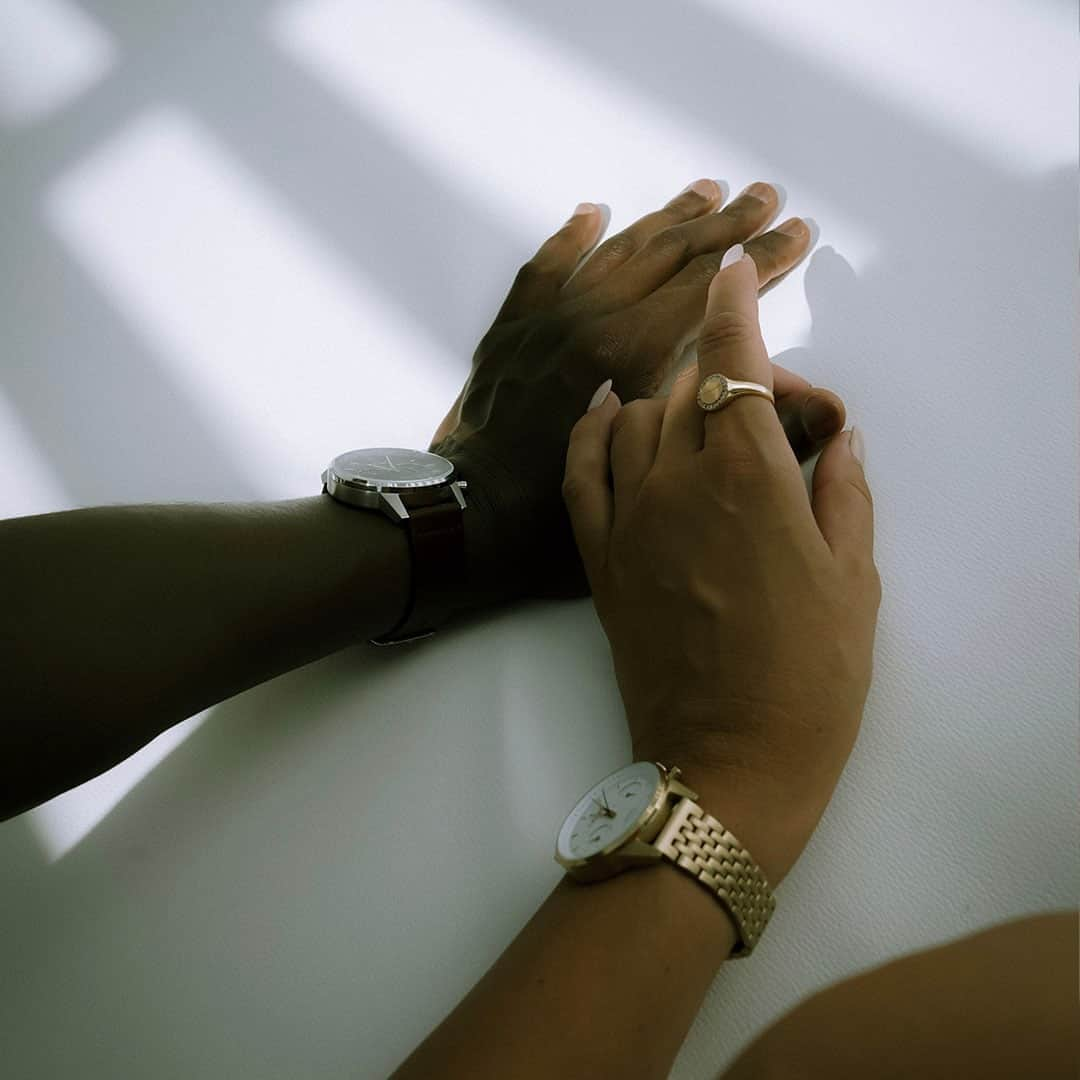 TRIWAさんのインスタグラム写真 - (TRIWAInstagram)「The best pair out there: Smoky Nevil & Ivory Nikki shot by  @styleappetite 💛 #triwa #watch #watchesofinstagram #watches #gold #watchaddict #couplegoals #couple #matchymatchy」9月14日 1時54分 - triwa