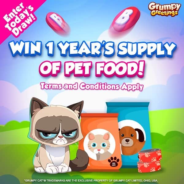 Grumpy Catさんのインスタグラム写真 - (Grumpy CatInstagram)「Grumpy #Sweepstakes!  Download @bingobashofficial and play 1 round of #Bingo in our new Grumpy Greetings Bingo Room for the chance to WIN! Join FREE → https://smart.link/wga5xf7y0kdpo (Link in bio) NO PURCHASE NECESSARY Must be 18+. See Official Rules at https://bit.ly/3h10npv. Void where prohibited.  #GrumpyCat #Bingo #catsofinstagram #Contest」9月14日 3時44分 - realgrumpycat