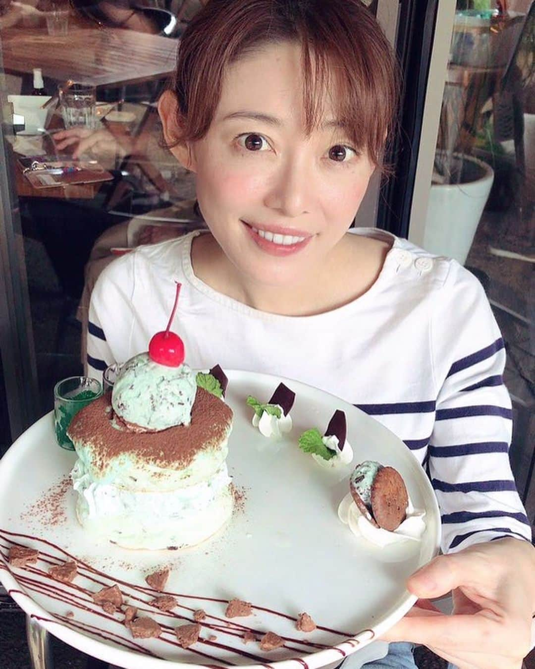 松山まなかさんのインスタグラム写真 - (松山まなかInstagram)「パンケーキ(o^^o)  #pancake #sweets #スィーツ女子　#マラソン女子」9月14日 15時22分 - manakamatsuyama