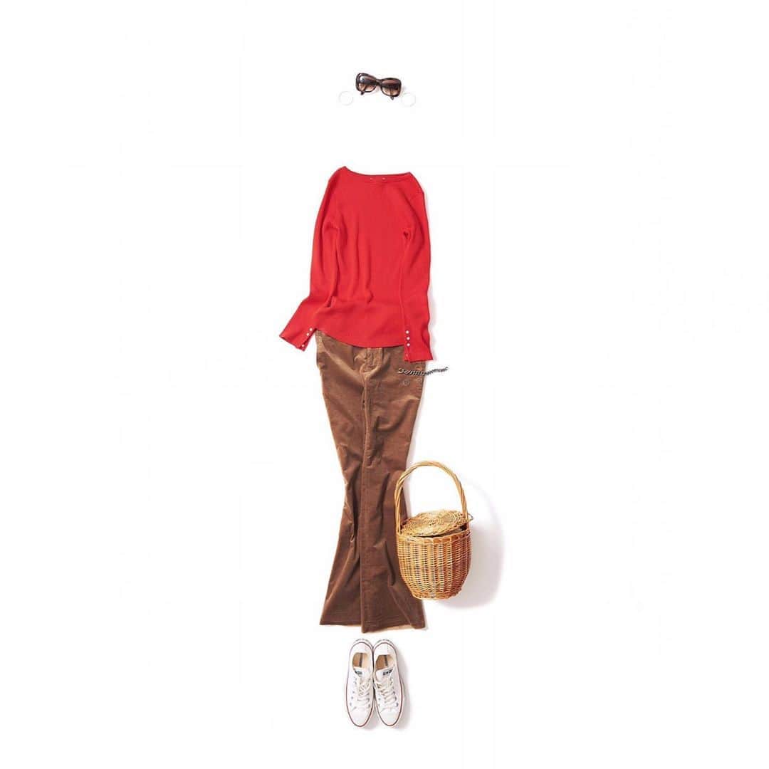 のインスタグラム：「・ NEW♦️Coordinate  ・ 2020-09-14 ・ シネマモード ・ tops :  #macphee pants : #lustic accessory : #gigi #hum bag : #vitarasgedvilas shoes : #converse other : #pagani  ・ #kkcloset #kkshop #菊池京子 #kyokokikuchi  #コーデ  #code #style #fashion #コーディネート #ootd #wear #happy  #カジュアル #rétro #コーデュロイ #シネマモード #french」