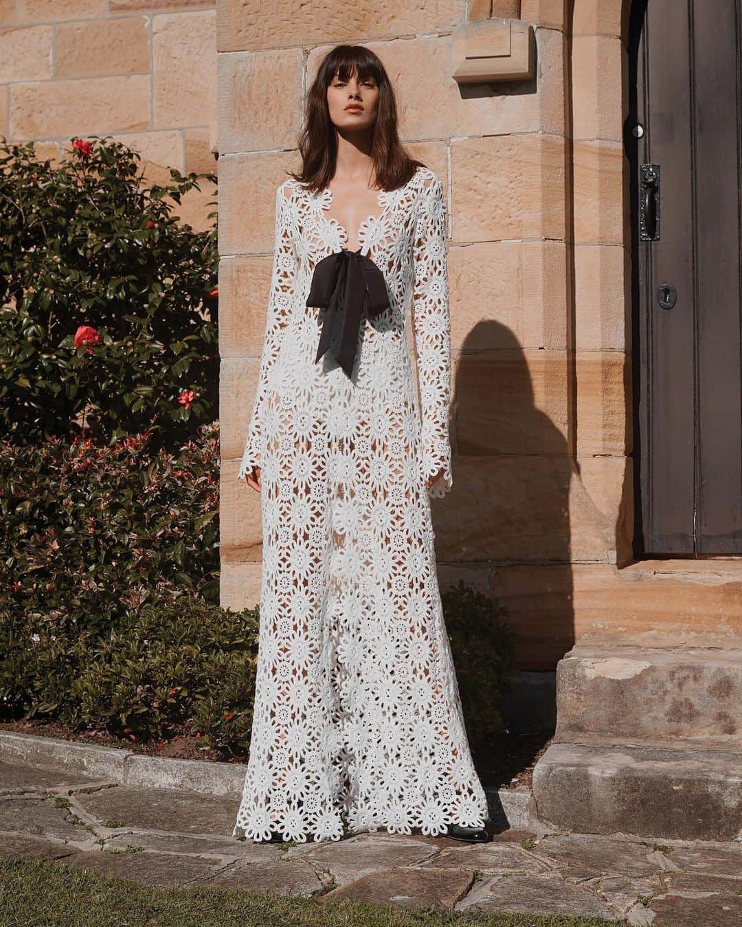 Fashion Weekのインスタグラム：「Gothic revival 🖤 Watch @macgrawlove's full @NYFW presentation streaming on NYFW.com now.」