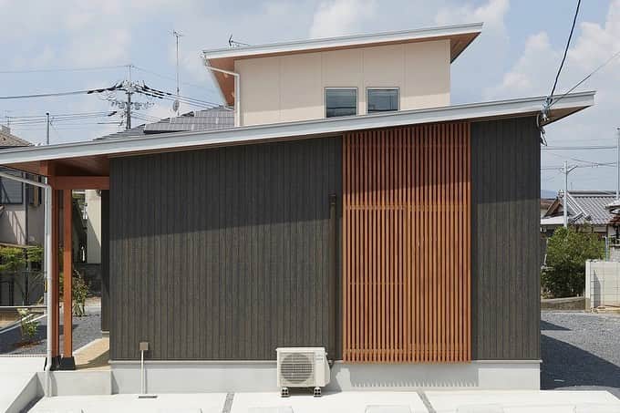 荒川建設株式会社さんのインスタグラム写真 - (荒川建設株式会社Instagram)「"縦格子のある和モダンな住まい"  縦格子はもともと和風建築の目隠しに使われていて、プライバシーを守りながら家の品格を高め、趣ある建物にしてくれます🏠  昼は外の光や風を優しく取り込んでくれ、夜は漏れた明かりをかっこよく写し出す。昼夜で違った雰囲気を楽しめるのも良いポイント☀️🌙  最近は和風だけでなくモダンな住まいにも取り入れられてきています🌳  見学会も多くの方にご来場頂きありがとうございました😊また次回は10月を予定しております。お楽しみに✨  #縦格子#格子のある家#木の家#木の家暮らし#しげや#しげや暮らし#滋賀の家#荒川建設株式会社」9月14日 11時09分 - arakawa_cc