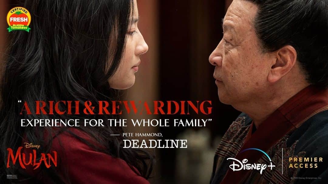 Walt Disney Studiosさんのインスタグラム写真 - (Walt Disney StudiosInstagram)「Disney's #Mulan is "a rich & rewarding experience for the whole family." Now streaming exclusively on #DisneyPlus with Premier Access. For more info: DisneyPlus.com/Mulan (link in bio)」9月15日 2時00分 - disneystudios